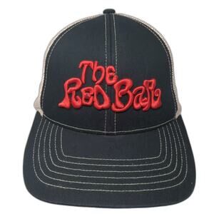 Cap America Baseball Cap Hat Black Beige OS The Red Bar Mesh Slideback Stitched